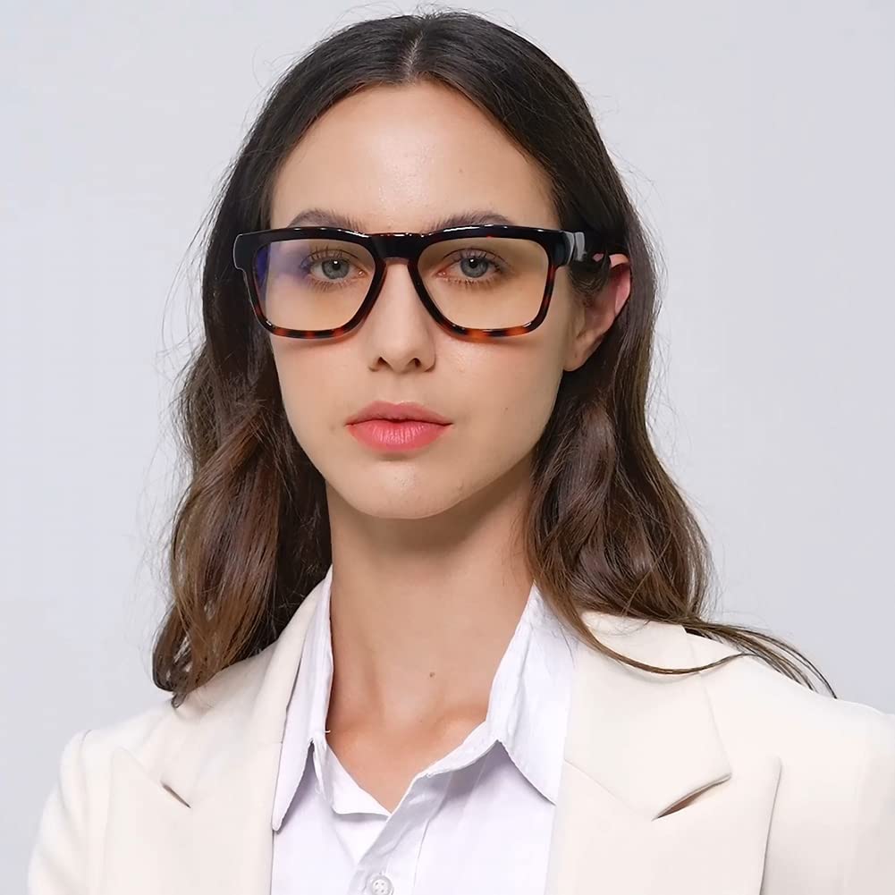 OhO Sunshine Smart Polarized Sunglasses with Bluetooth UV Voice Unisex Light Dimming Glasses, Speaker, Protection, Control, (Blue Lenses)