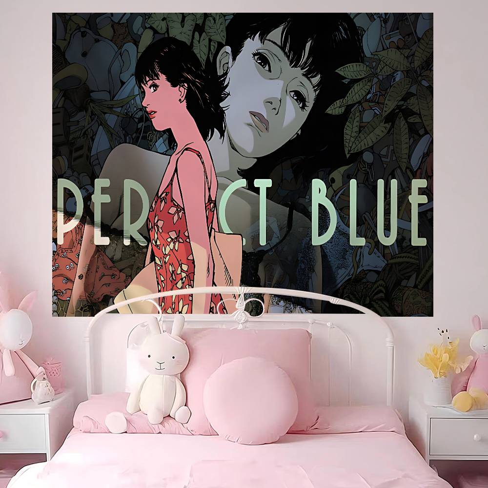 Japanese Horror Movie Pperfect Bblue Anime Tapestry Hippie Flower Wall Carpets Dorm Decor Wall Hanging Home Decor