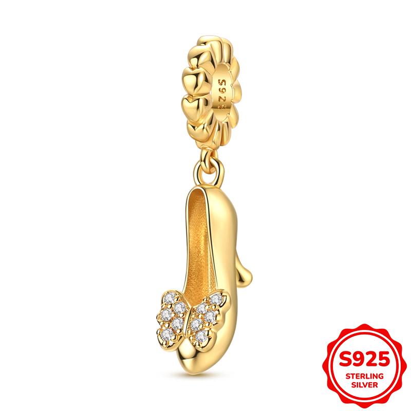 Nuevo En Elementos 18K Chapado en Oro Colgante Charm Cuentas Se Adapta a Pulsera de 3 mm Collar Para Mujer Joyería Fabricación DIY Regalos