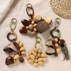 Handmade Natural Fruit Shell Bag Keychain Personality Multifunctional Usage Fruit Shell Wind Chime Ornament Bag Accessories
