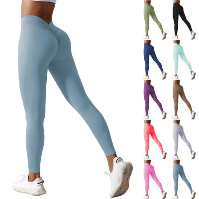 Women's Fashion High Waisted Hip Lifting Outer Wear Outdoor Sports Seamless Fitness Clothing Tight Yoga Pants