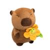 Cute Kapibala Flower Capybara Doll Plush Toy Guinea Pig Doll Doll Giving Birthday Gift To Girlfriend