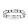 Neue Mode Damen Mann Italienischer Charm Herz Blume Schmetterling Kreuz Delfine Edelstahl Elastisches Armband Gliederarmreif