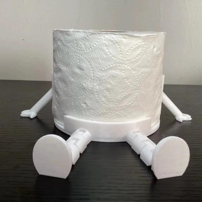 Creative Sitting & Reading Partner Toilet Paper Holder 3D Printing Tissue Roll Paper Dispenser Bathroom Decor Accessories