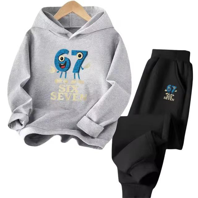Children's Cartoon Print Sportswear Set: Hoodie & Casual Fashion Trend