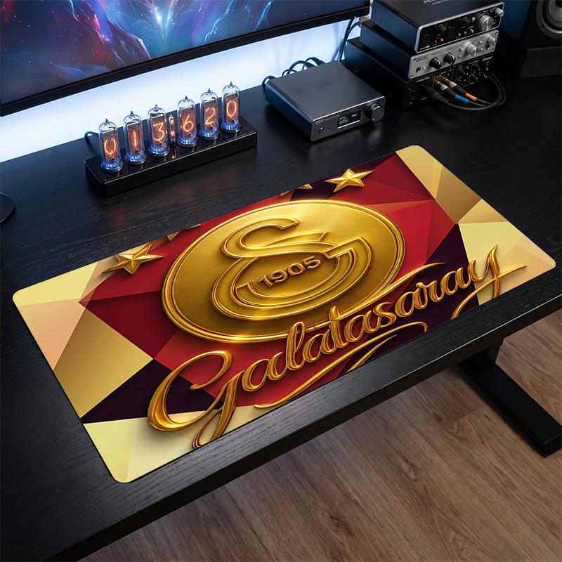 Tappetino per Mouse con Motivo a Tema Galatasaray FC, Tappetino da Scrivania XXL per Gaming con Logo Calcistico, Tappetino Antiscivolo per Mouse del Computer
