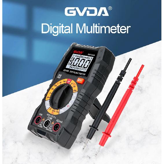 GVDA Digital Multimeter DMM Voltmeter True RMS AC DC Ohm Voltage Meter Resistance Tester 2000 Counts Multitester Diode Tester