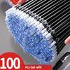 100Pcs 0.38/0.5mm Gel Pen Refills Set Stationery School Office Supplies Tool Black Blue Red Ink Rods for Neutral Gel Pen Refill