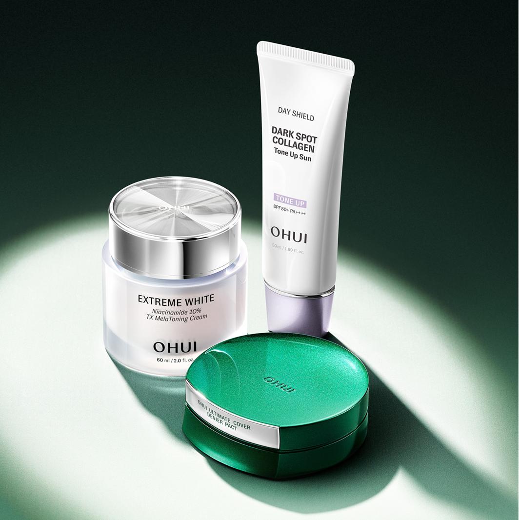 OHUI Melaton Cream 60ml + Collagen Tone Up Sun 50ml + Denier Pact Refill Collagen Tone-up Sun 50ml