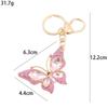 Butterfly Rhinestone Metal Keychain Pendant