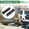 Motoforti Motorcycle Hand Grip Cover Rubber Aluminum Alloy Handlebar Grips for Motorcycle Scooter Bicycle ATV Black Universal