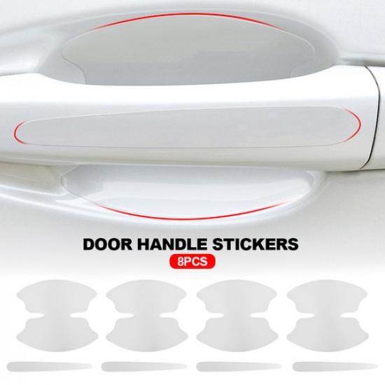 8x Car Door Handle Bowl Stickers Protector Film Anti-Scratch Sticker Accessories
