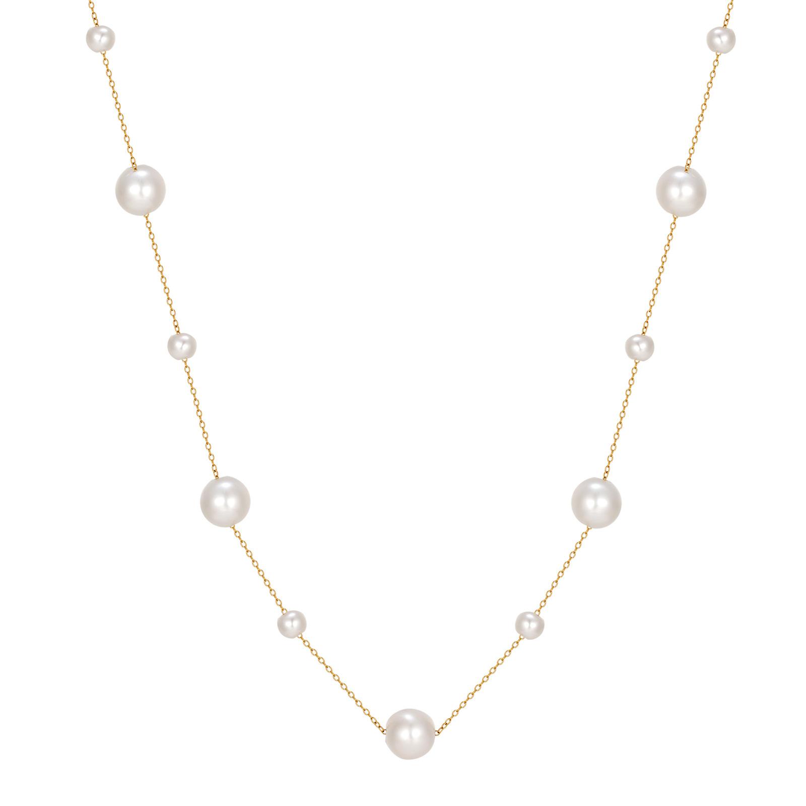 

Цыганское ожерелье из натурального пресноводного жемчуга, женская нишевая дизайнерская цепочка на ключицу высокого класса