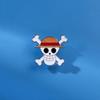 One Piece Luffy Straw Hat Brooch: Cute Cartoon Pin for Students & Fans