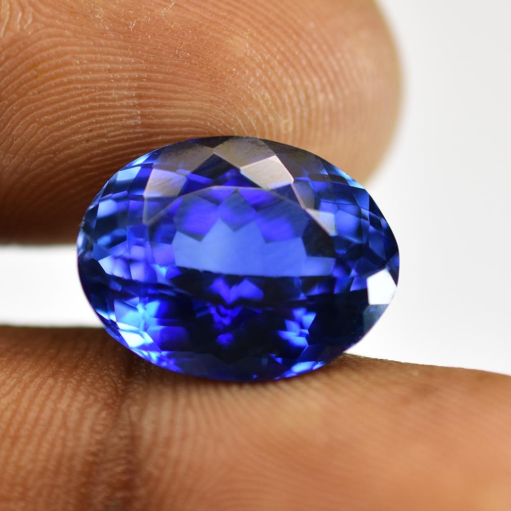 High QUALITY Blue Tanzanite Natural 11.25 Ct Certified Oval Cut Loose Gemstone
