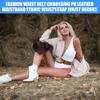Women Western Belt Engraved Bull Metal Buckle Pants Belt Unisex Cowgirl Belt
