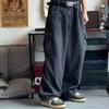 Retro Baggy Jeans Trousers Male Denim Pants Black Wide Leg Pants Men's Jeans Cargo Streetwear