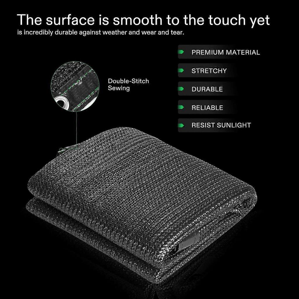 2025 Latest Model  Sunblock Shade Cloth, 50%-60% Shade Net, 6.5' x 20' Black