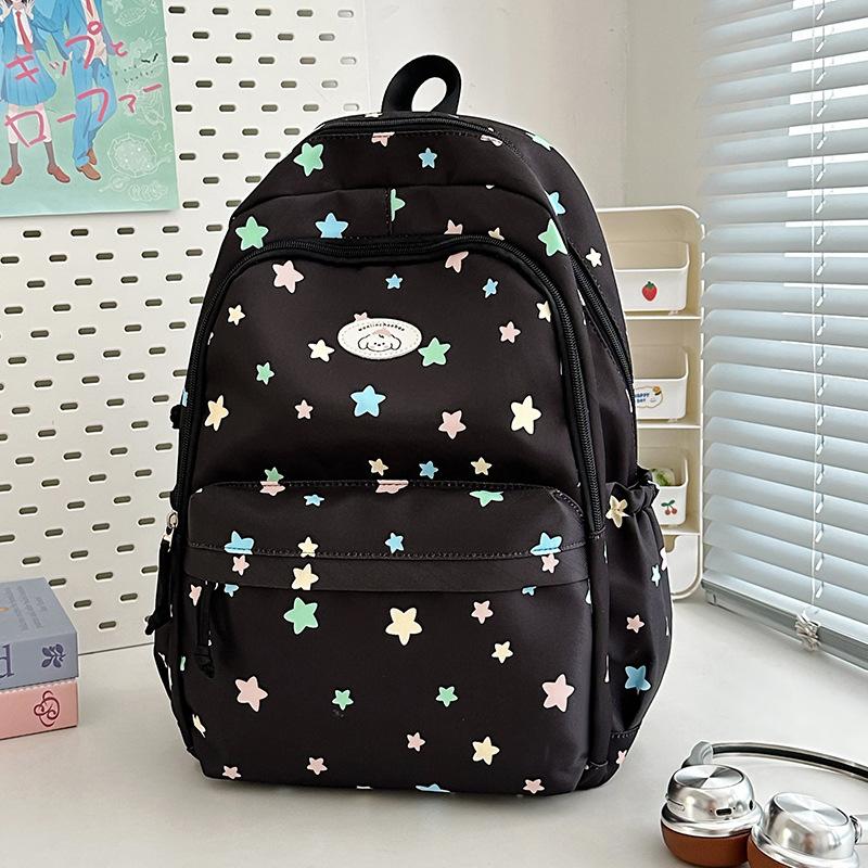 School Bag New High-value College Style Fresh and Sweet Cute Star Backpack Junior High School Students Lightweight Large-capacity Backpack