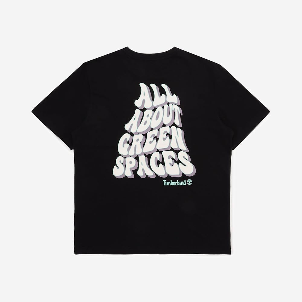 Timberland Men's Short Sleeve Back Graphic T-Shirt, Black, Size S (TB0A63D90011)