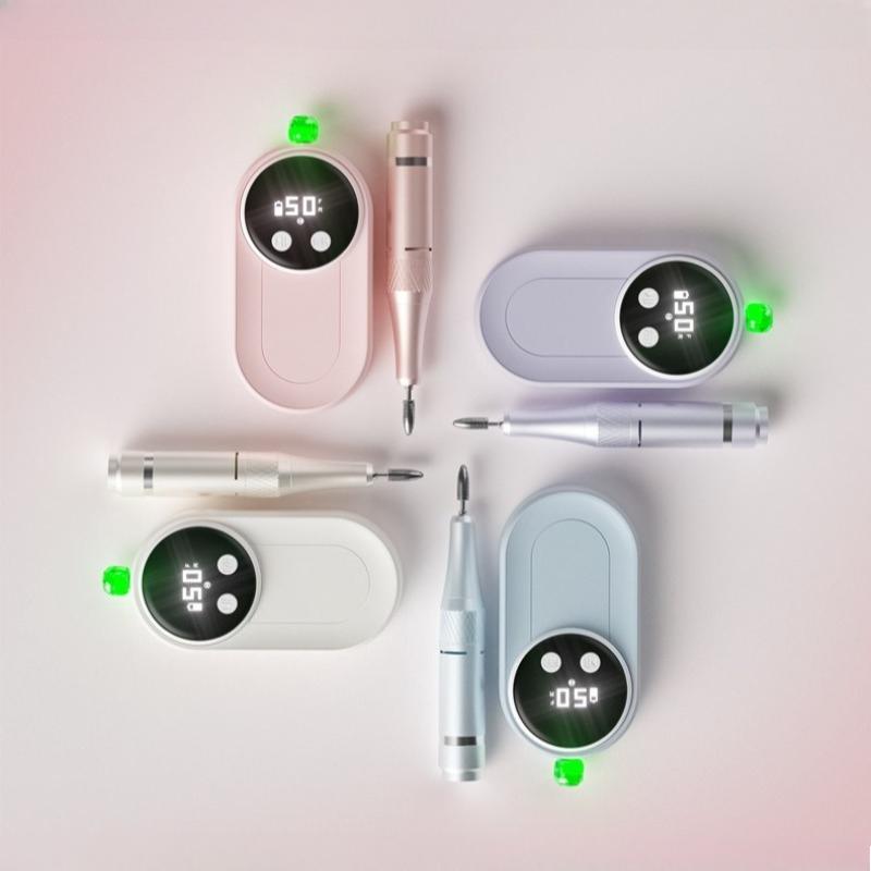 50000RPM Professional Nail Drill Rechargeable Cordless Electric Nail Kit with Bits Portable Manicure Pedicure for Acrylic Gel