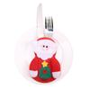 Christmas Cutlery Cover Santa Claus Knife and Fork Protective Cover Cloth Art Knife and Fork Set Decor for Xmas Dining Table