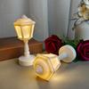 Yousheng LED Night Light Soft Warm Glow Flicker Free Battery Powered Retro Style LED Table Lamp Bedside Light Decoration