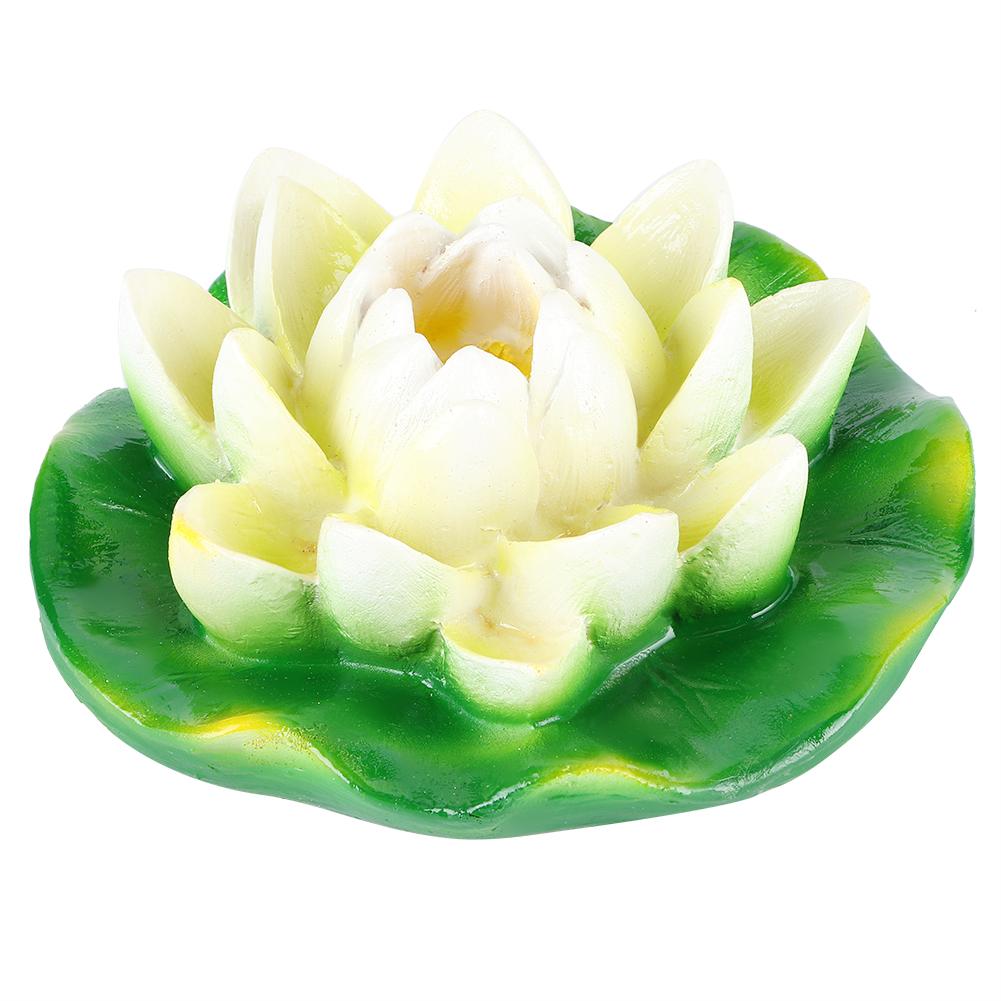 Artificial Water Floating Lotus Ornament Art Craft for Fish Pond Tanks Fountain Decoration