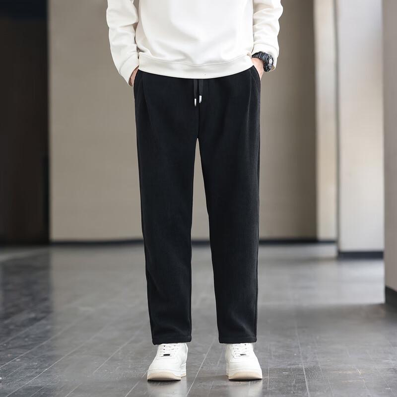 Men's Warm Casual Straight-Leg Trousers