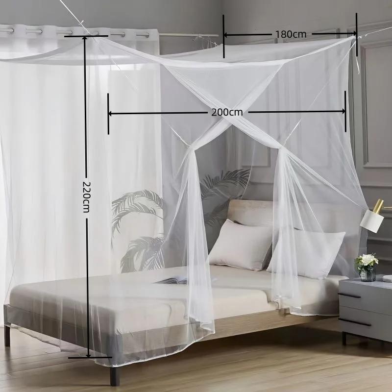 Mosquito Net Four Corner Outdoor Camping Mosquito Canopy Net Insect Tent Protection Bedroom Full Netting Bed Curtains