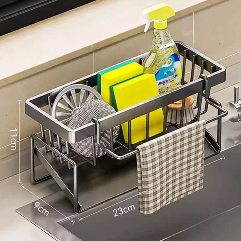 Storage Organizer Kitchen Accessories Shelf Drainer Kitchen Dishes Tableware Drainboard Rack Dish Acceesories Organization Sink