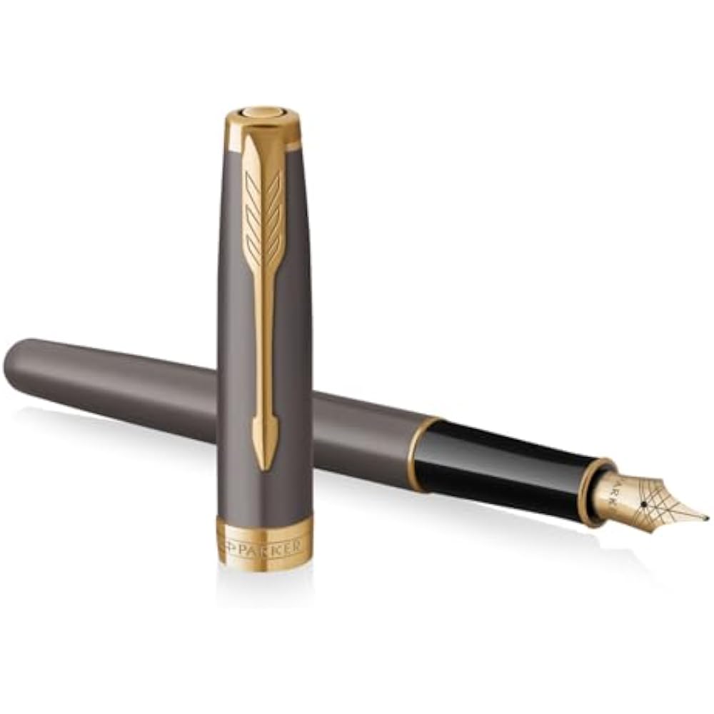 PARKER Parker Fountain Pen Sonnet Gray GT Fine Print Gift Box Gift Present Premium Genuine Import...
