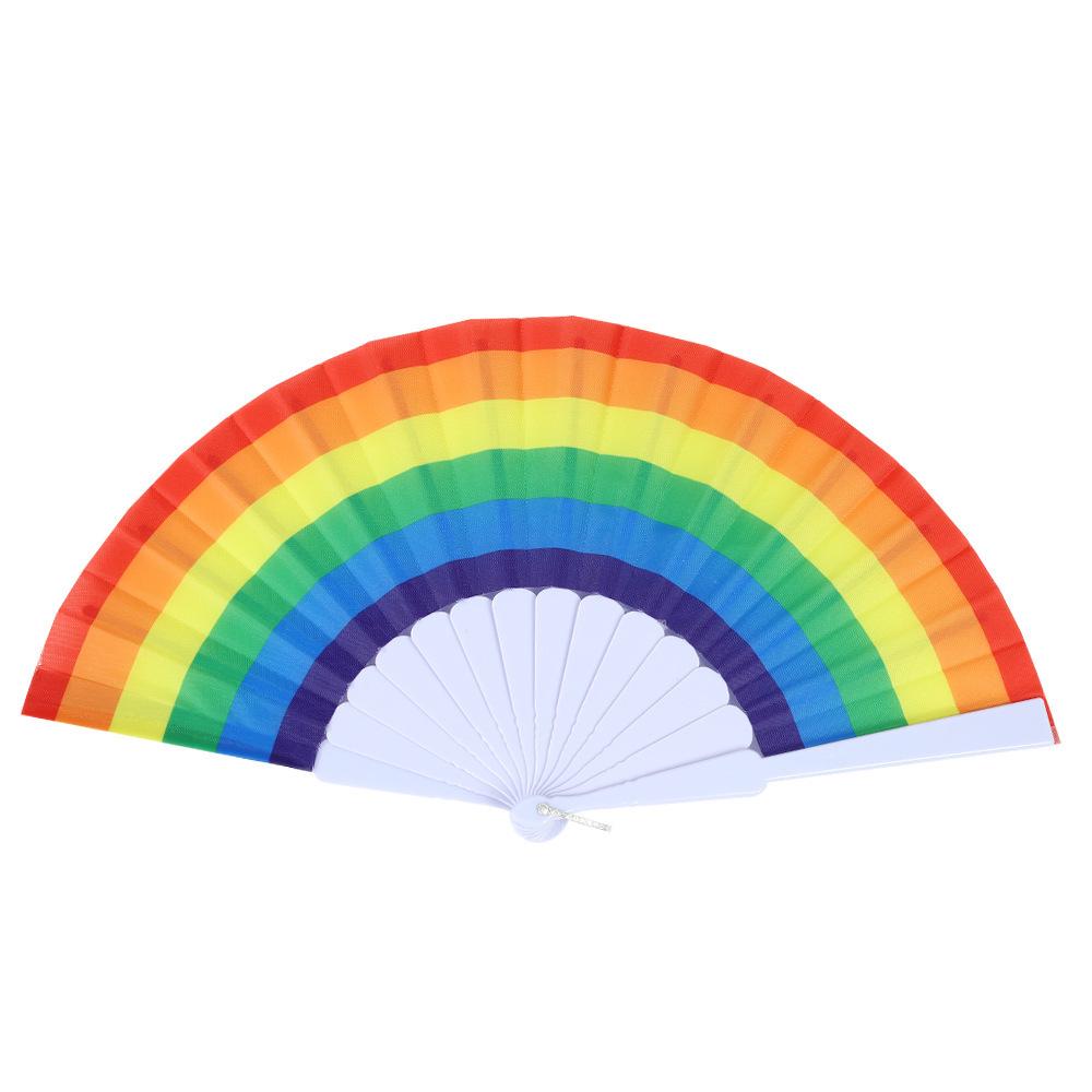 Leque dobrável de 7 polegadas de cor sólida - Acessório de performance de dança e para refrescar