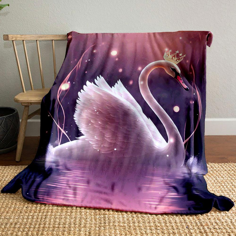 

Pink Swan Crown Blanket bedroom Blanket for Livingroom Couch lunch break Soft throw for Friend s festival Gift 80cm x 120cm