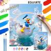 Donald Duck Rainbow Teapot Fantasy Digital Oil Painting Art Kit Handmade Coloring Painting Home Decor