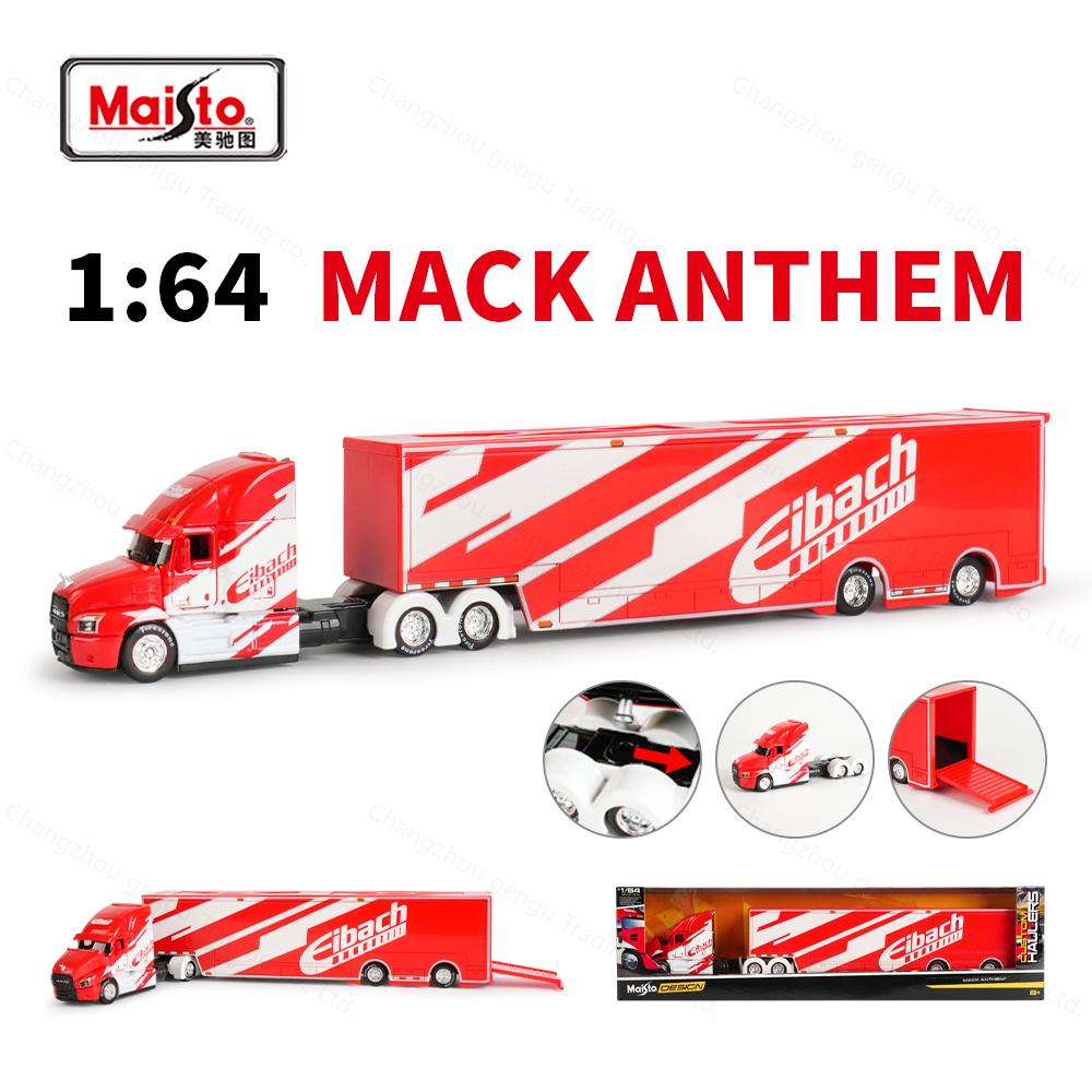 Maisto 1:64 Mack Anthem Trailer Haulers Container Static Die Cast Vehicles Collectible Hobbies  Model Car Toys