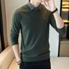 Autumn Sweatshirt Men's Long-sleeved Fake Two-piece Shirt Collar Fashion Top New T-shirt Base Shirt Dad Outfit