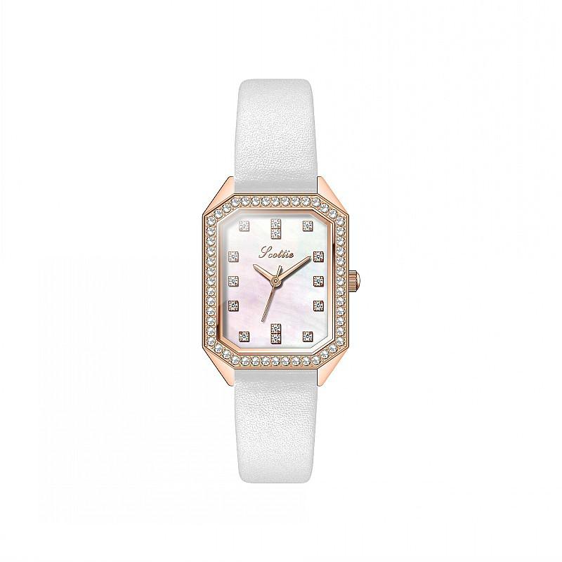 Fashion Ladies Watch Square Diamond Dial Watch Femininity Stainless Steel Strap Personalized Watch