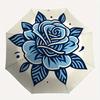 1pc Rose Bloom Automatic Folding Umbrella Portable Collapsible Design, 8-Rib Iron Frame, Durable Fabric, All-Season Casual Outdoor 178