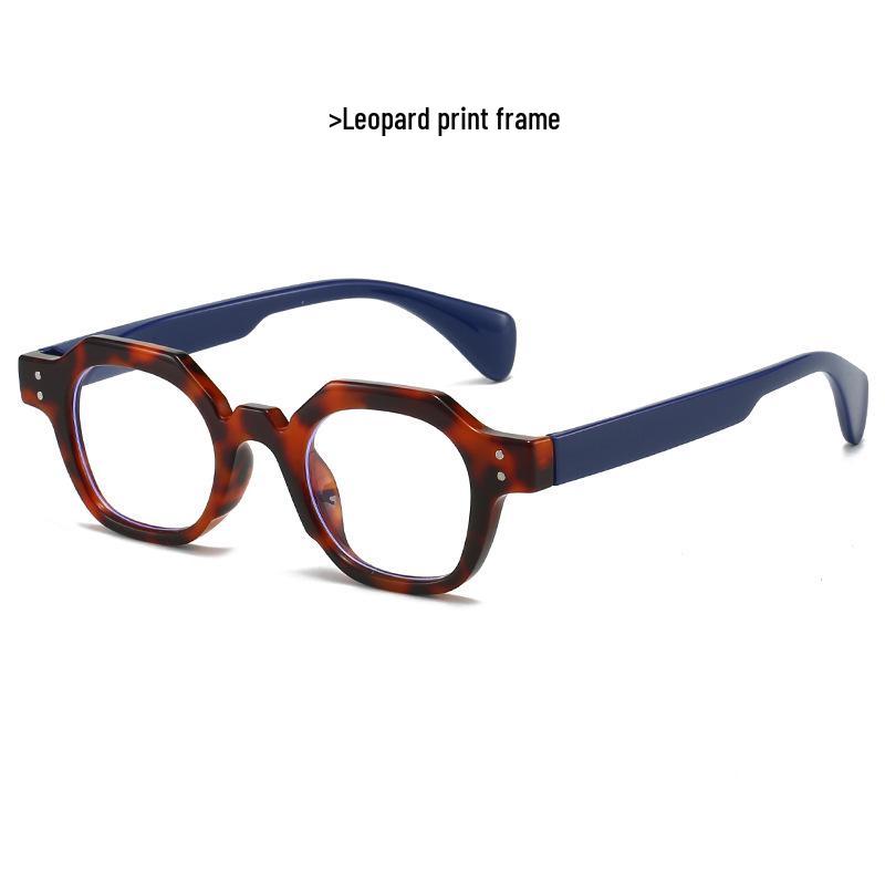 Anti-Blue Light Retro Square Frame Reading Glasses - Faux Horn Style for Seniors +4.00