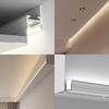 0.5m/1m Ceiling Top Corner LED Aluminum Profile Frameless Embedded Channel Luminous Plaster Line Wall Washing Decor Linear Light
