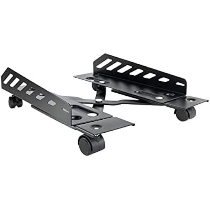 TOOQ UMCS0024-B - Support De Sol Avec Roulettes Pour Unité Centrale, Métal, Noir