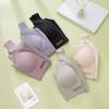 Seamless Plus Size Shockproof Sports Bra with Widened Side Wall and Push-Up Support, No Steel Ring