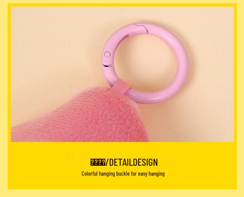 KAKAO FRIENDS Ryan Lion Fruit Plush Handheld Mirror & Bag Charm Keychain