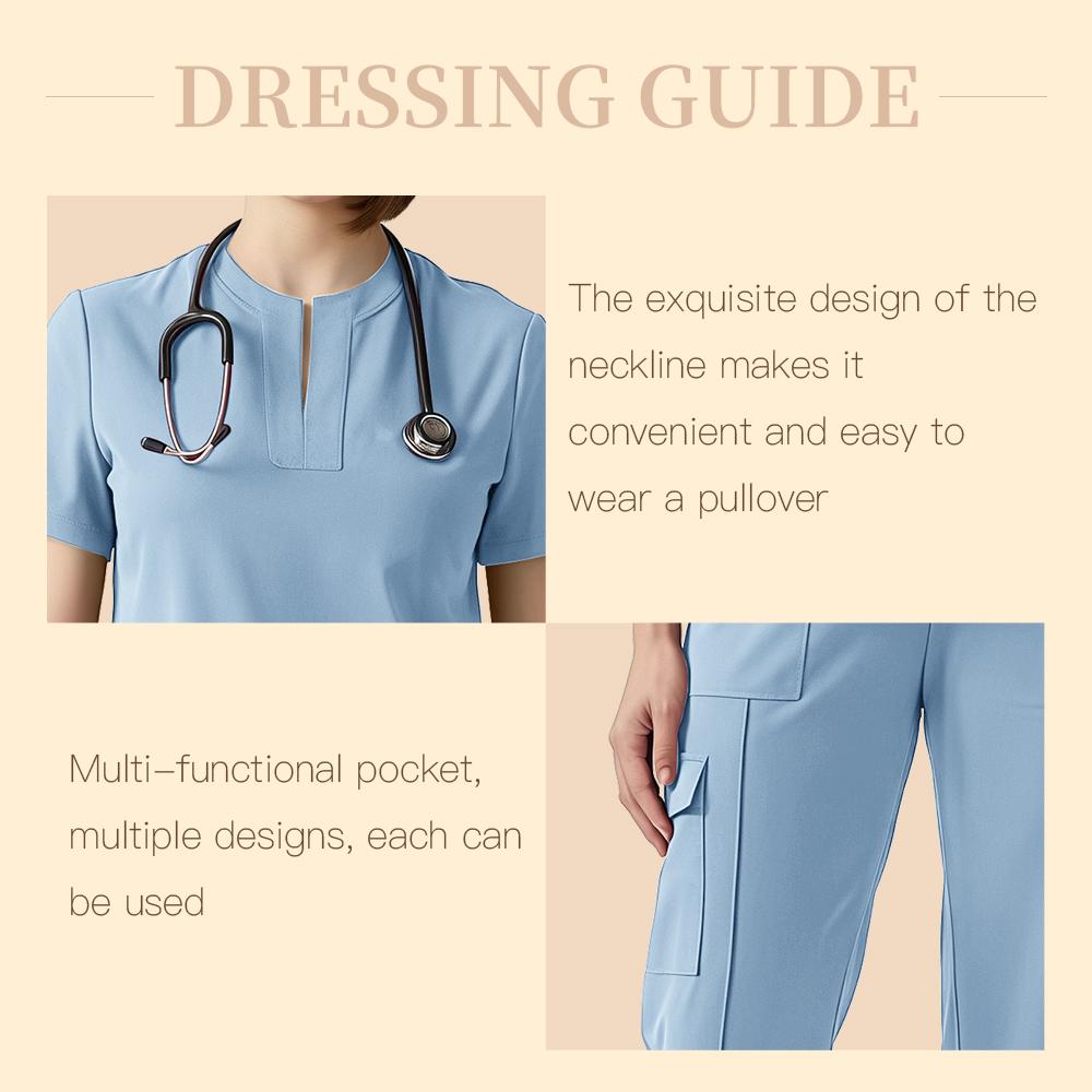 Mehrfarbige Krankenhaus-Kitteluniform Damen Schönheits-Arbeitskleidung Krankenschwester Zahnchirurgie-Anzug Medizinische Kitteluniformen Chirurgieanzüge