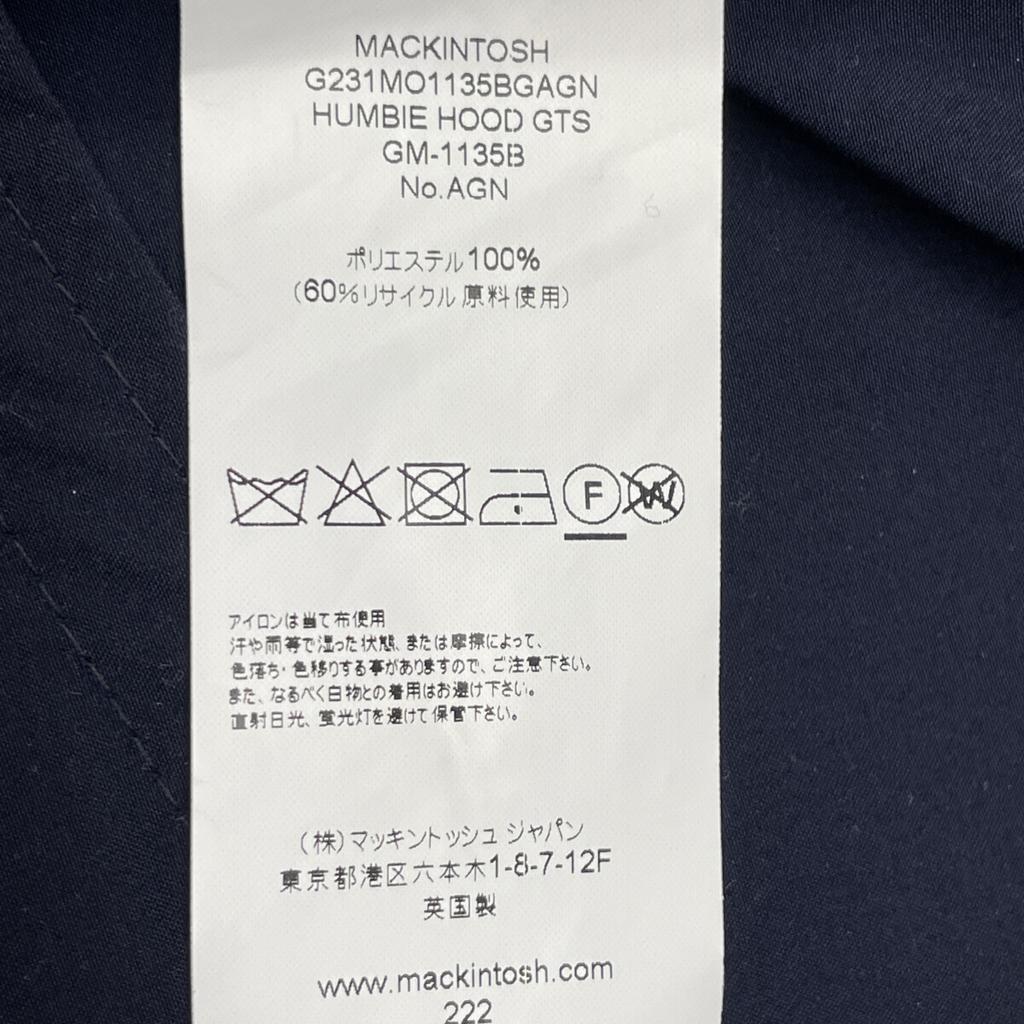 MACKINTOSH GM-1135B HUMBIE HOOD GTS Navy Hoodie Coat coat 36 NavyUsed