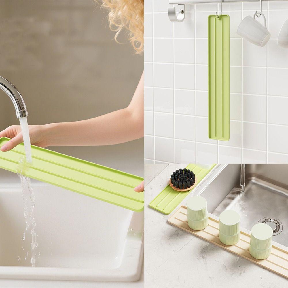 Non-Slip Silicone Drain Mat Countertop Protector Kitchen Sink Pad  Kitchen Utensil