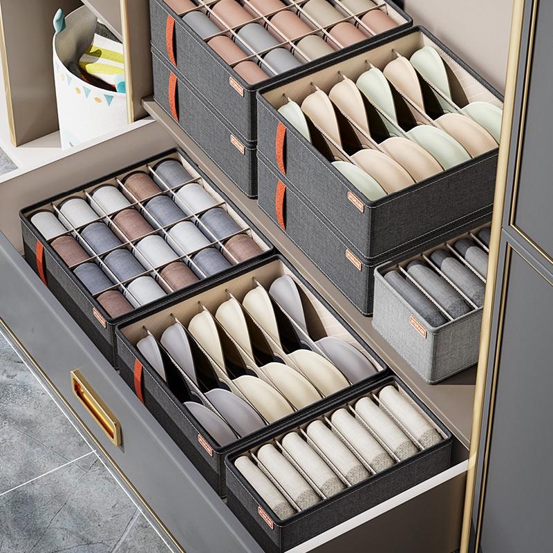 Stackable Storage Box Drawer Organizer Cabinet Underwear Socks Bra Storage Grids Boxes Division Closet Clothing Storage Box Case