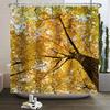 Fall Forest Natural Scene Shower Curtain for Bathroom Autumn Maple Tree Plants Rural Landscape Pumpkin Waterproof Shower Curtain