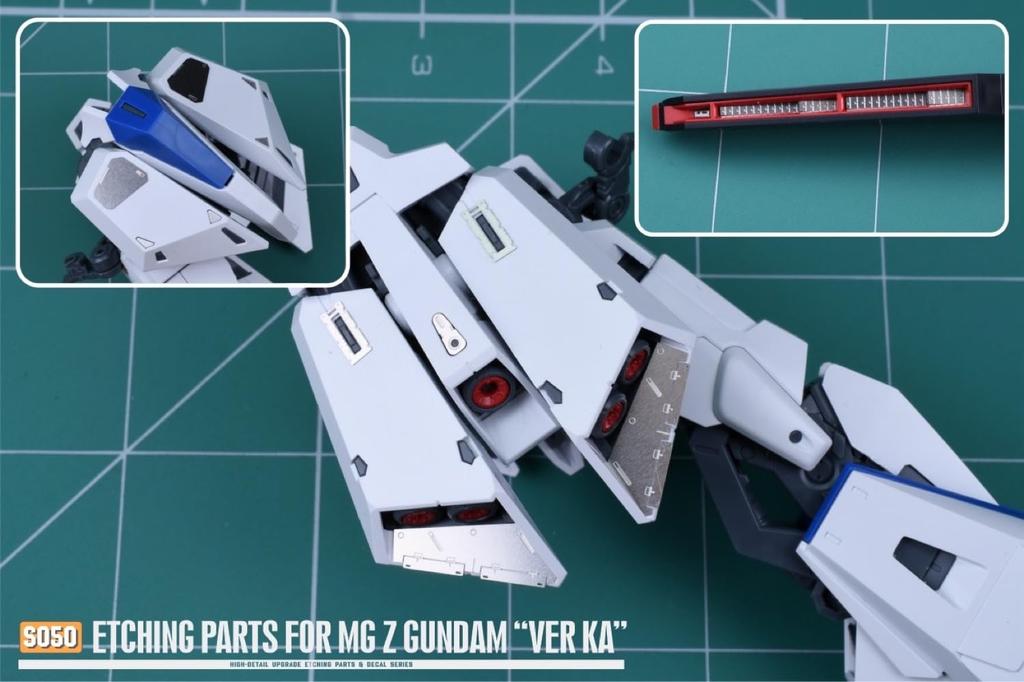 MG Mobile Suit Zeta Gundam Custom Detail Up Kit with Stainless Steel Parts and Decals 1/100 Ver.Ka High-Quality Water-Transfer [Used]